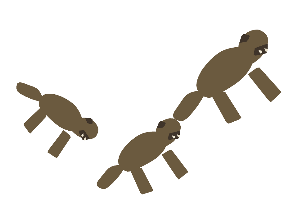 Allosaurus drawn along a curved stroke