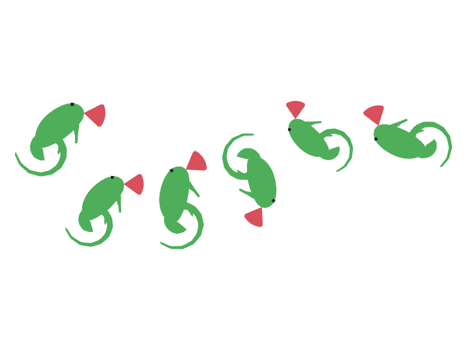 Anole drawn along one curved stroke
