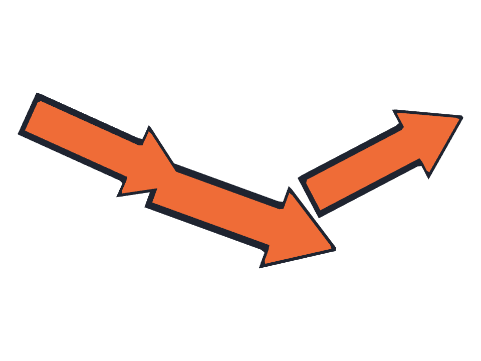 Arrow Right drawn along one curved stroke