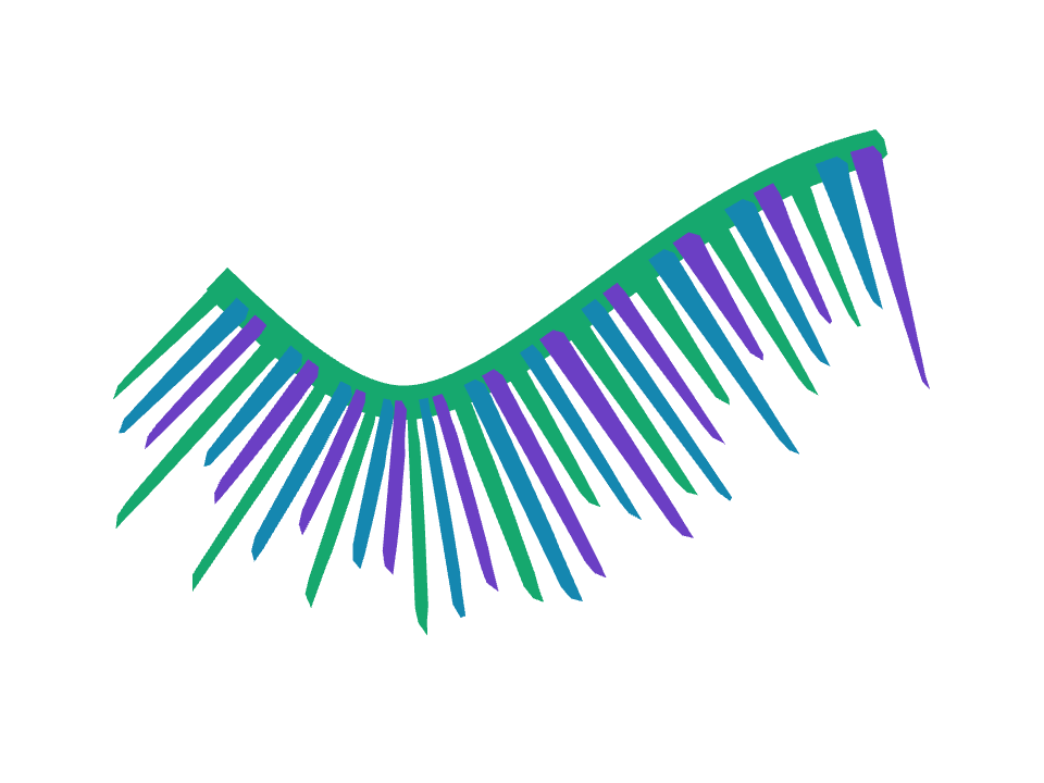 Aurora drawn along one curved stroke