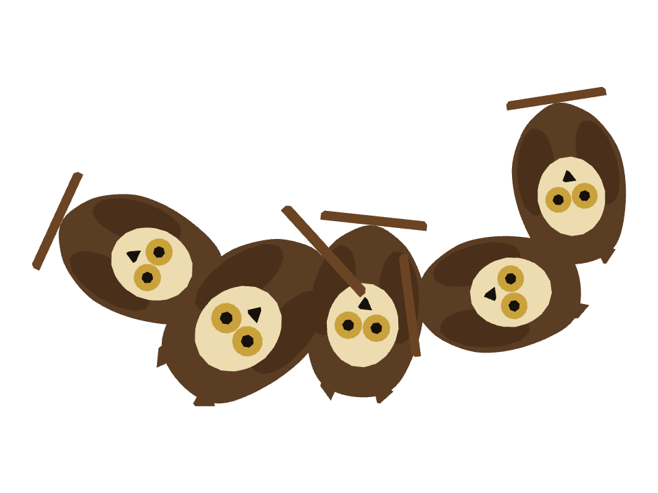 Barn Owl drawn along a curved stroke