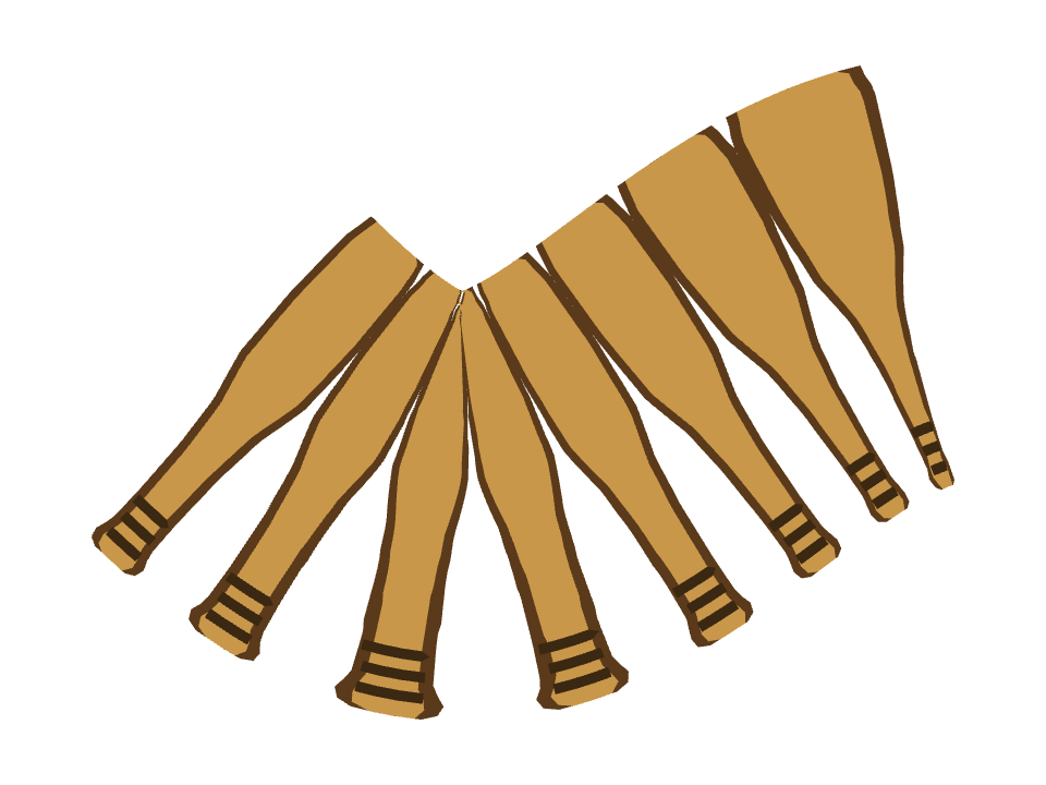 Baseball Bat drawn along one curved stroke