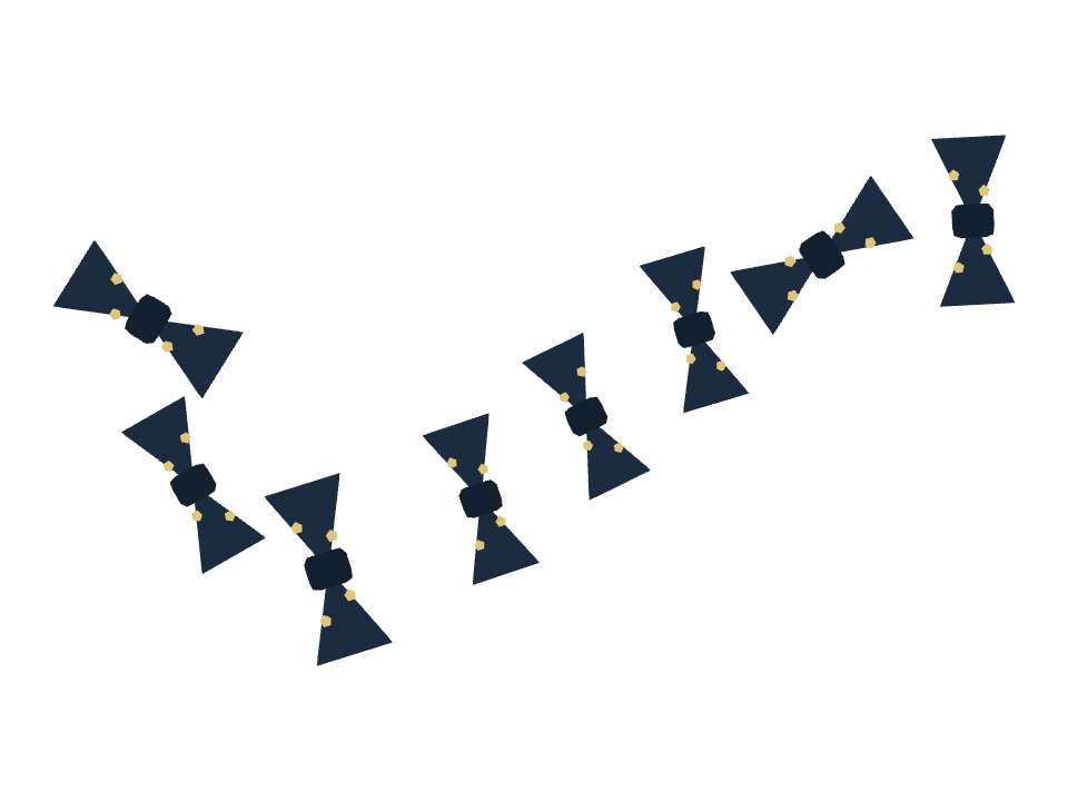 Bow Tie drawn along one curved stroke