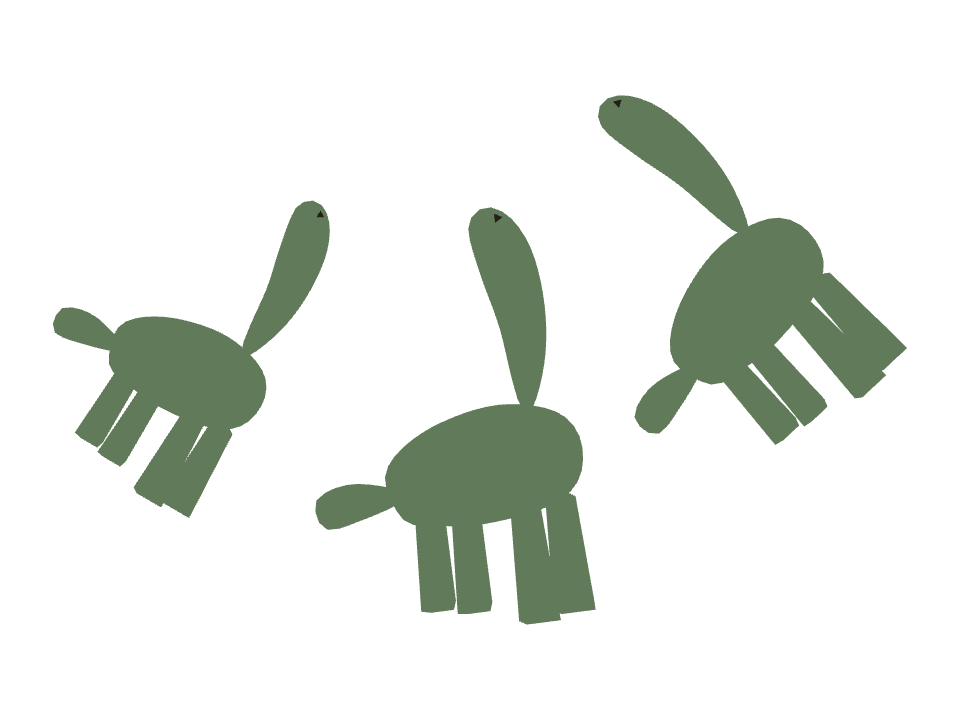 Brachiosaurus drawn along a curved stroke