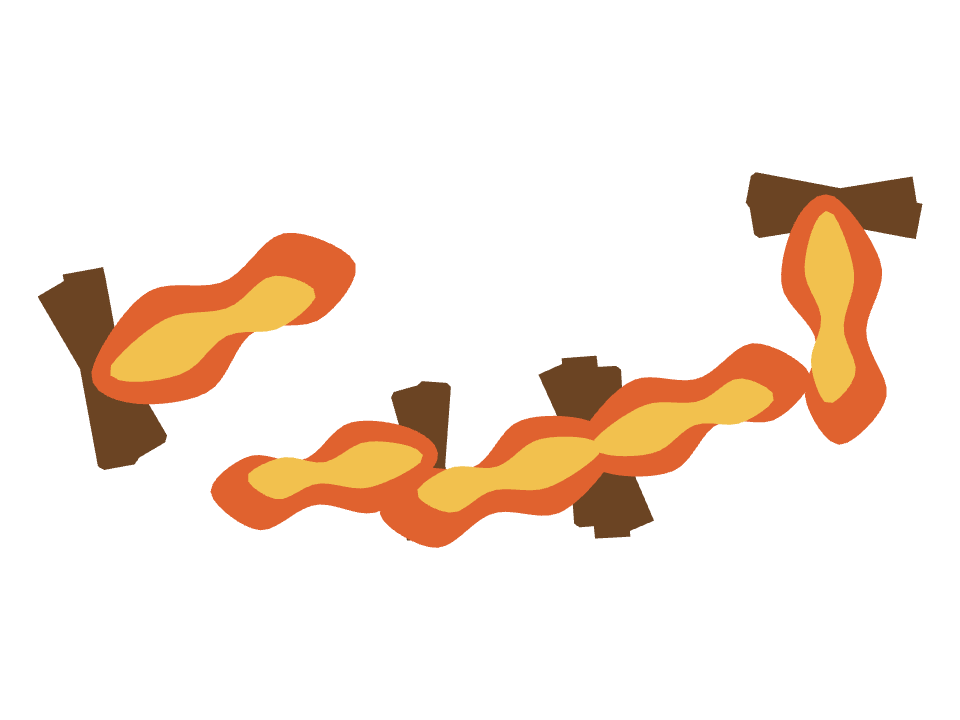 Campfire drawn along a curved stroke