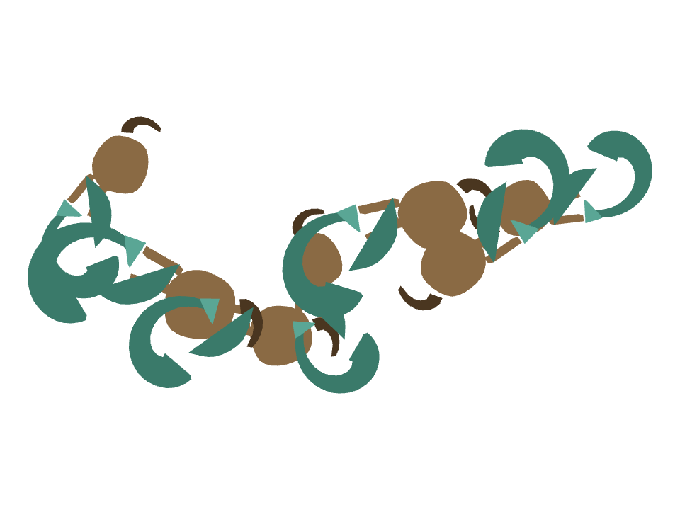 Capricorn Sea Goat drawn along a curved stroke