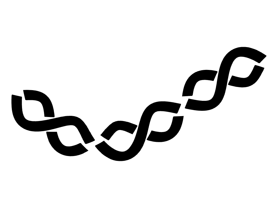 Celtic plait drawn along a curved stroke