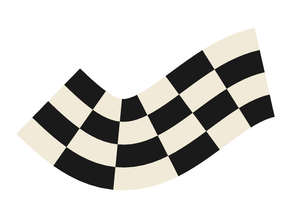 Checkerboard Pattern drawn along a curved stroke