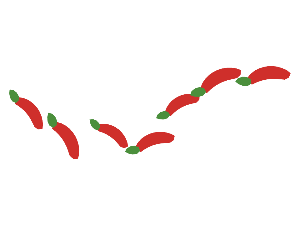 Chilli drawn along one curved stroke