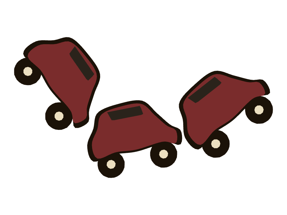 Classic Car drawn along a curved stroke
