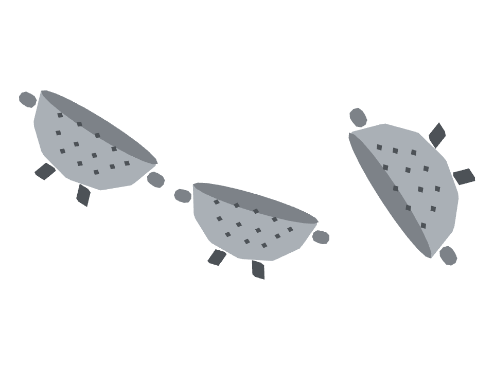 Colander drawn along one curved stroke