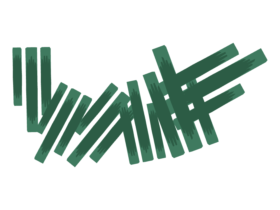 Columnar Cactus drawn along a curved stroke