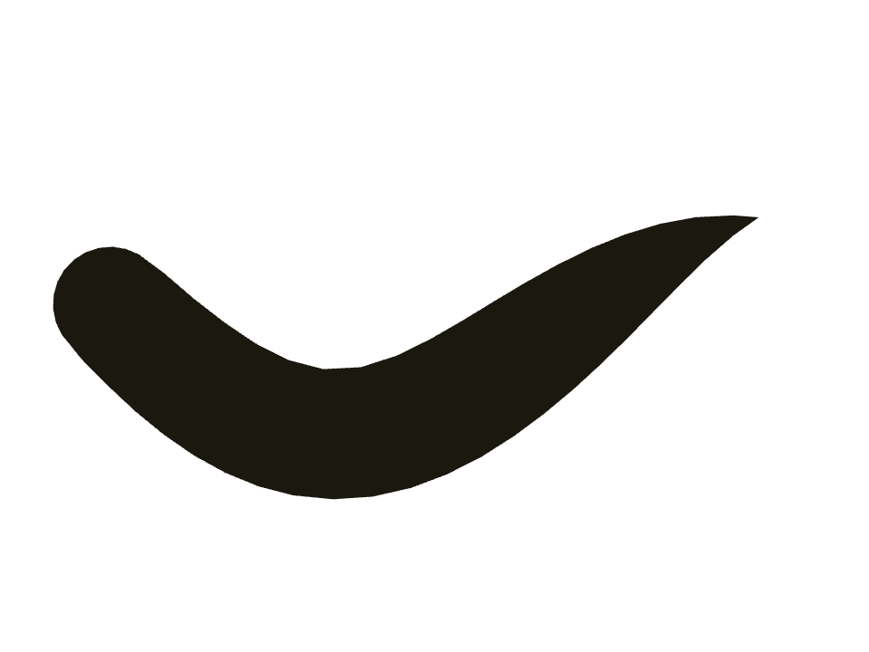 Comet drawn along one curved stroke