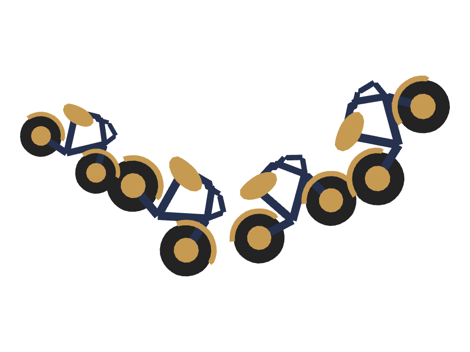 Cruiser Bike drawn along a curved stroke