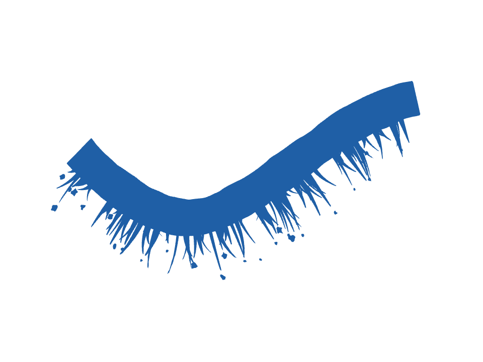 Damp bleed drawn along one curved stroke