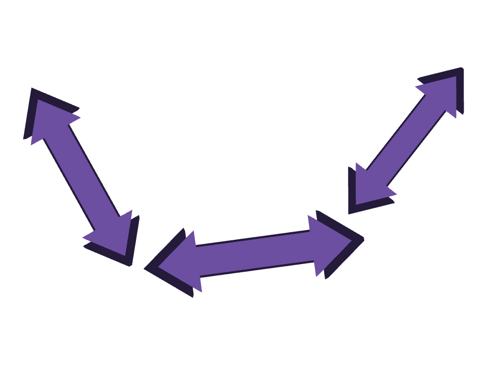 Double Arrow drawn along one curved stroke