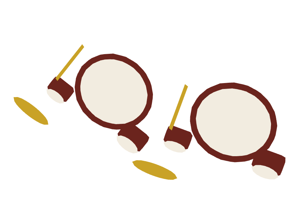 Drum Set drawn along one curved stroke