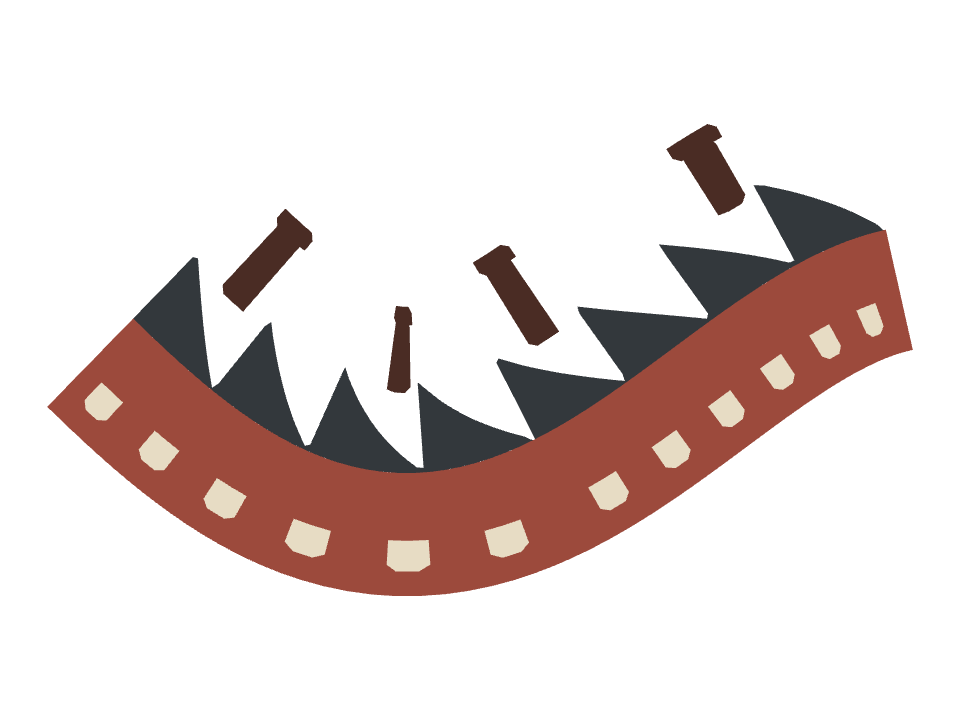 Factory drawn along one curved stroke