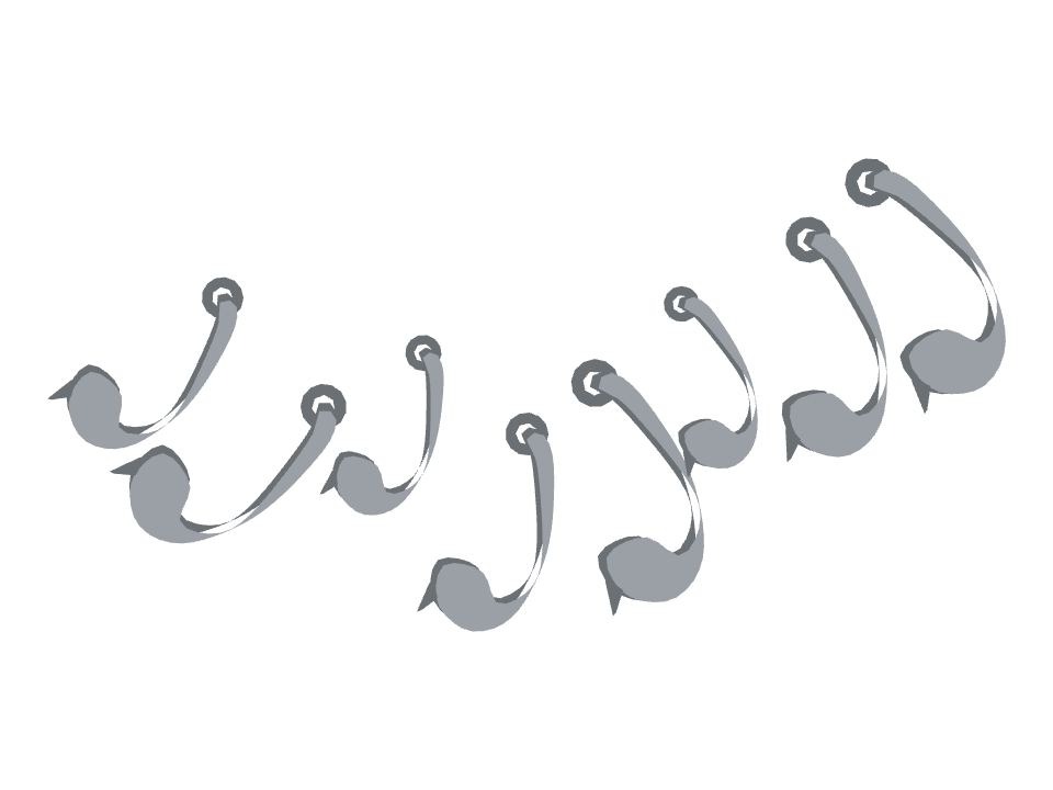 Fisherman Hook drawn along one curved stroke
