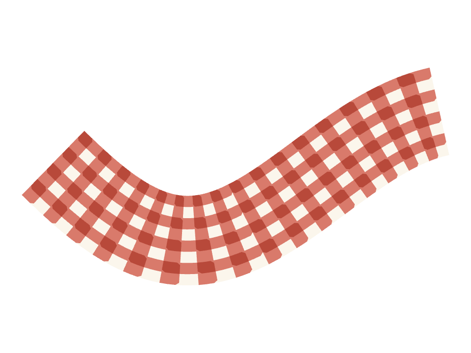 Gingham Pattern drawn along one curved stroke