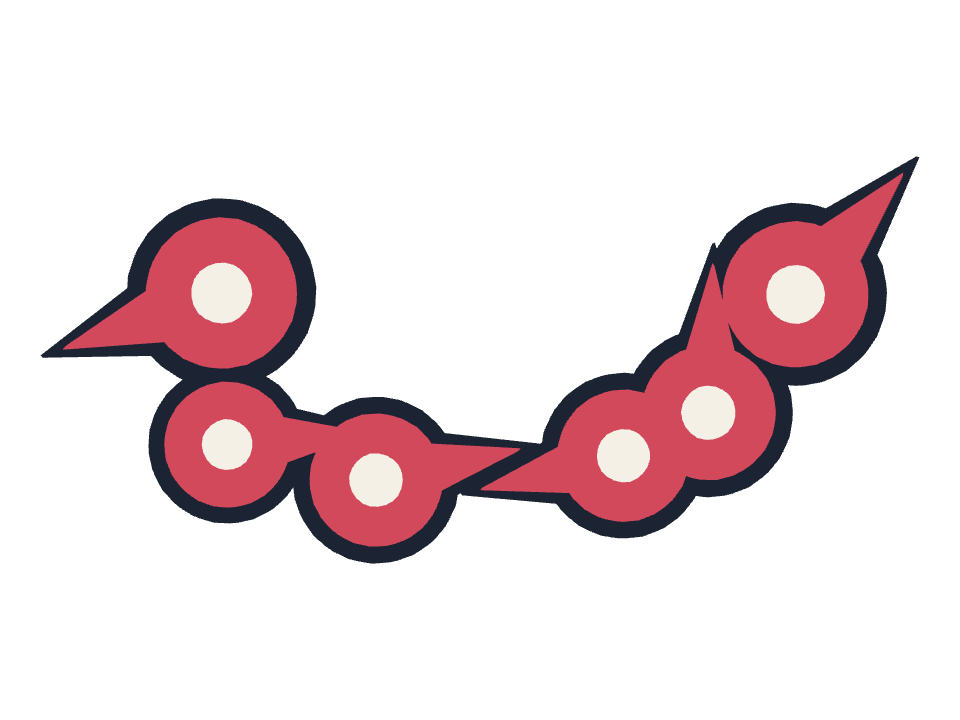 GPS Pin drawn along a curved stroke