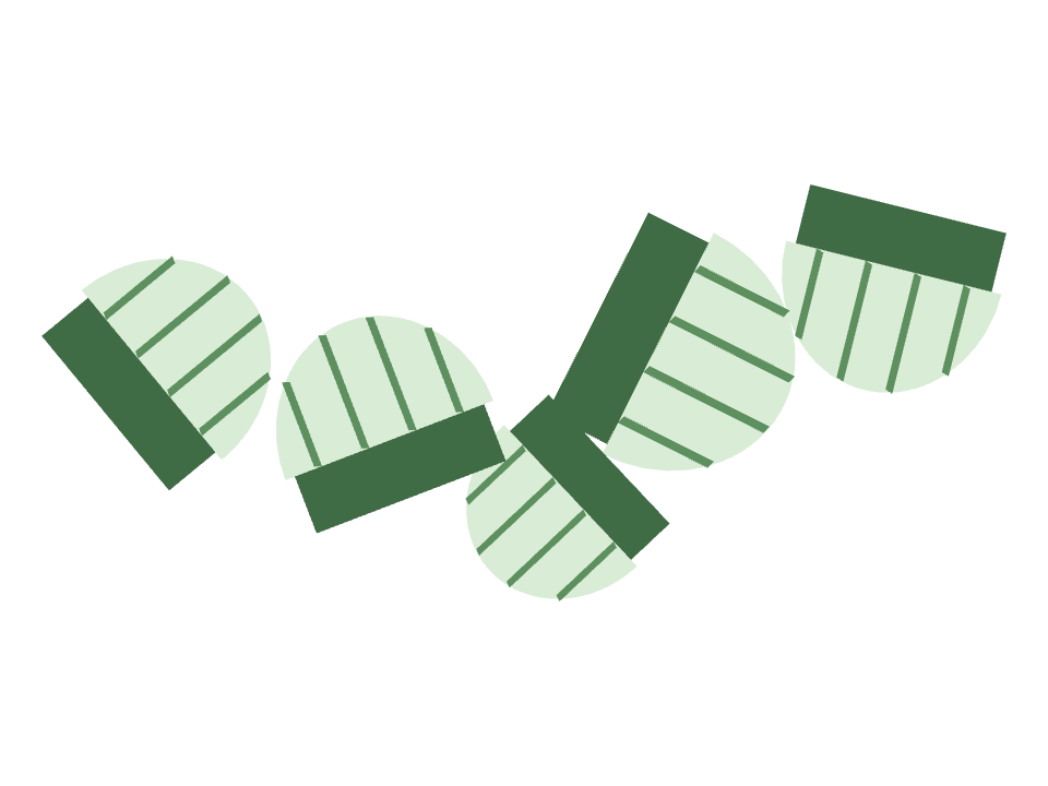 Greenhouse drawn along a curved stroke