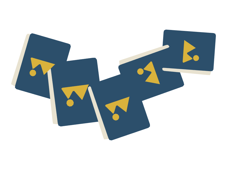Guidebook drawn along one curved stroke