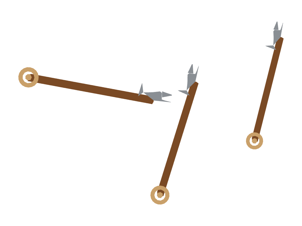 Harpoon drawn along one curved stroke