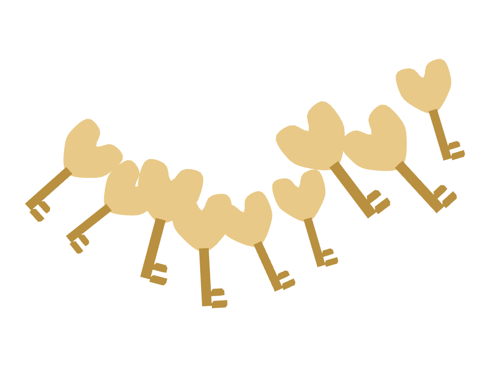 Heart Key drawn along one curved stroke