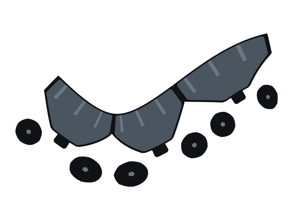 Hopper Car drawn along a curved stroke