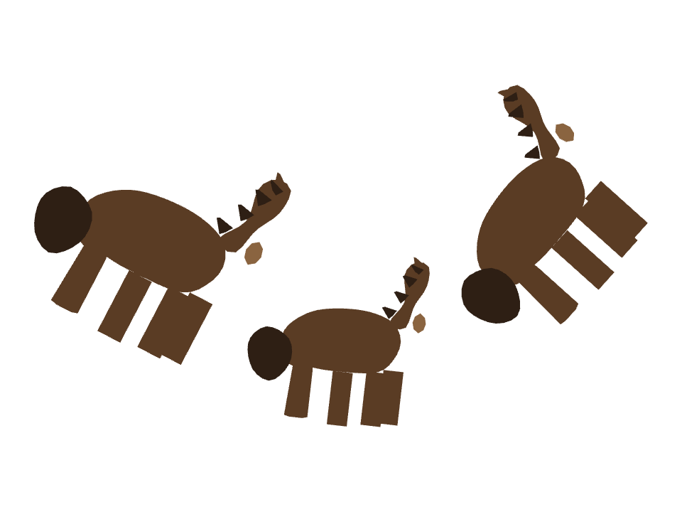 Horse drawn along a curved stroke