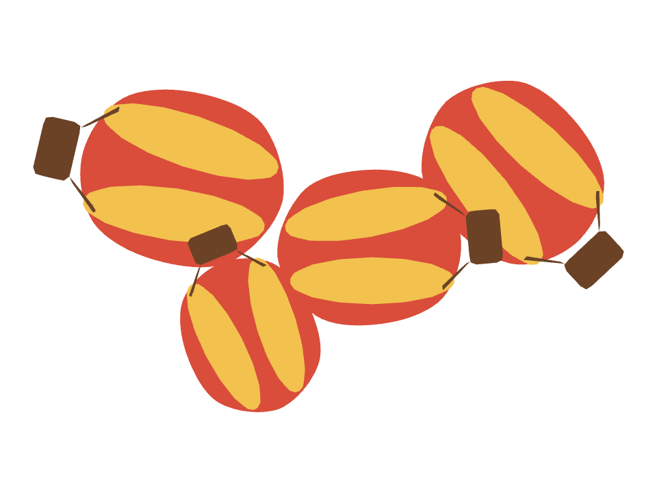Hot Air Balloon drawn along a curved stroke