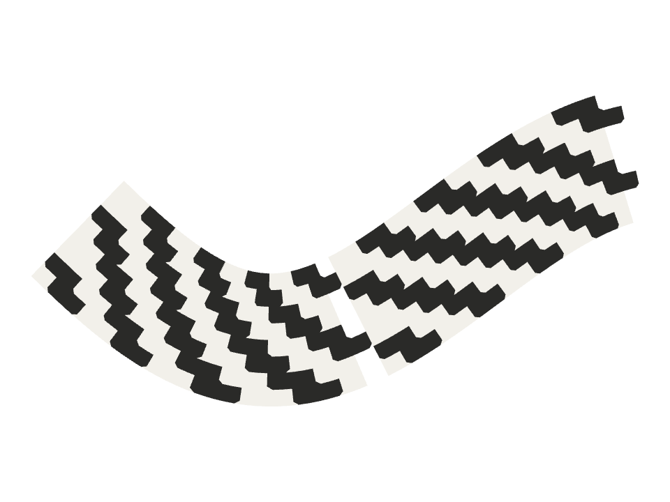 Houndstooth Pattern drawn along a curved stroke