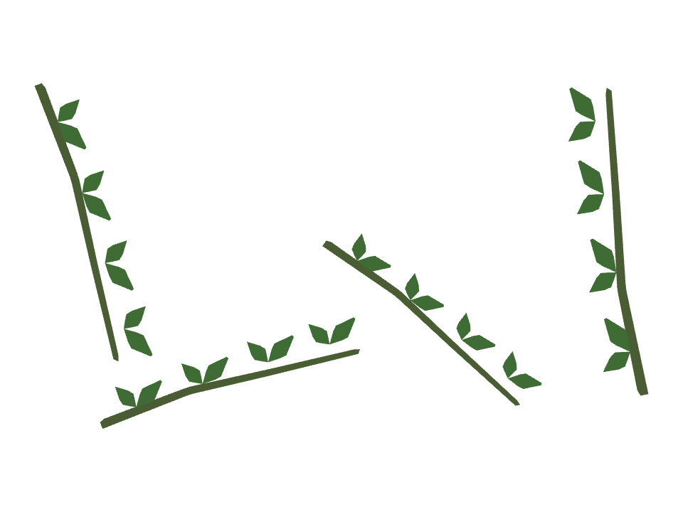 Laurel Branch drawn along a curved stroke