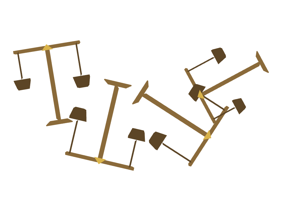 Libra Scales drawn along one curved stroke