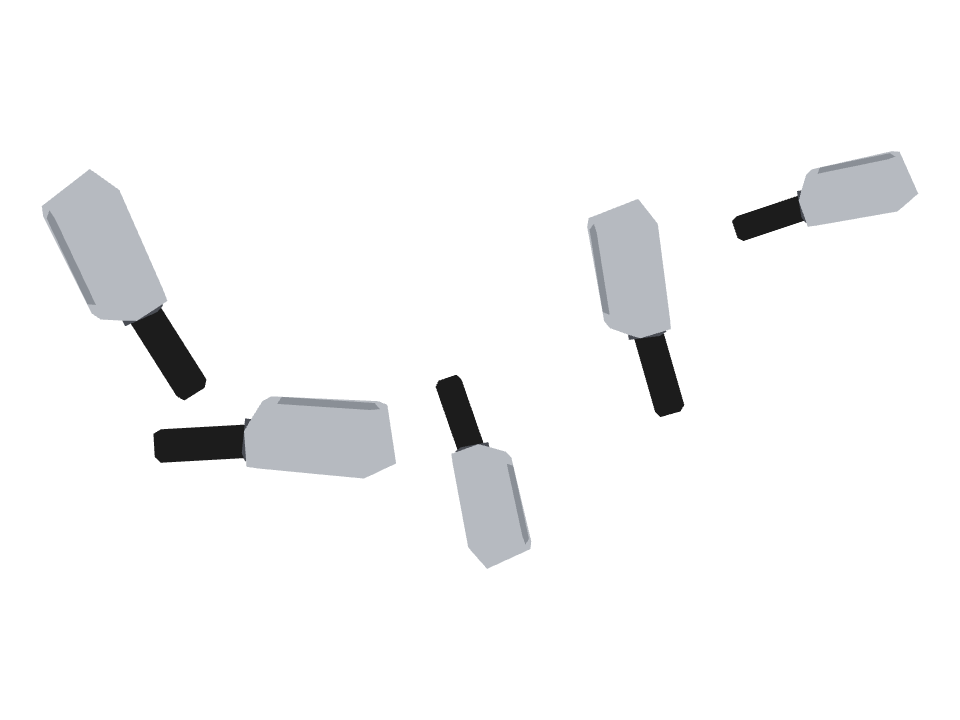 Machete drawn along one curved stroke
