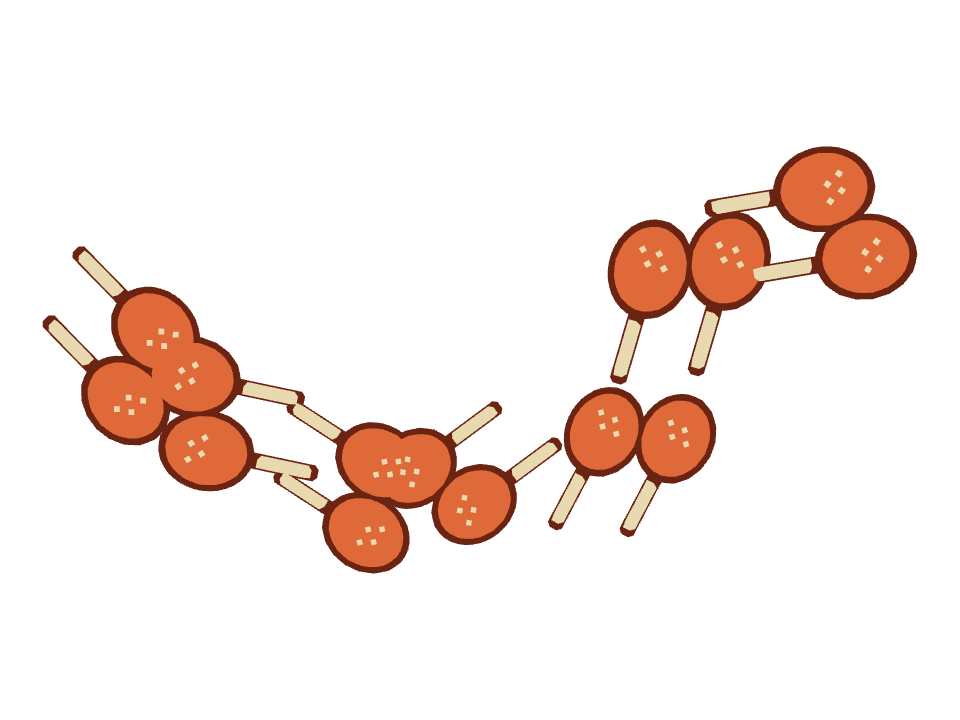 Maracas drawn along one curved stroke