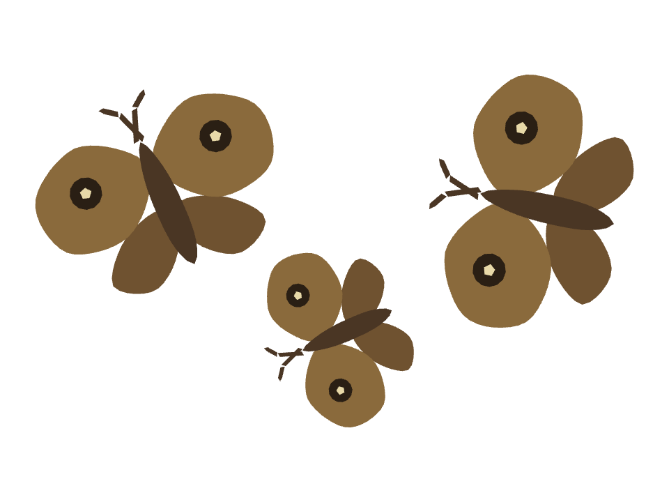 Moth drawn along a curved stroke