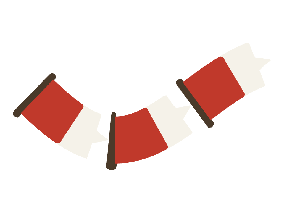 Nautical Flag drawn along a curved stroke