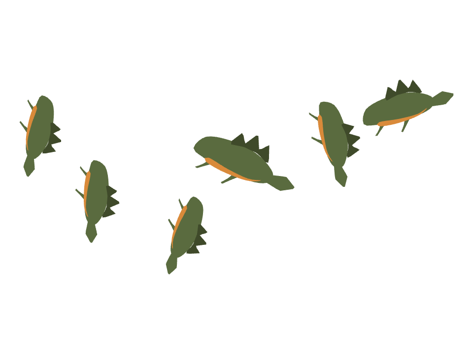 Newt drawn along a curved stroke