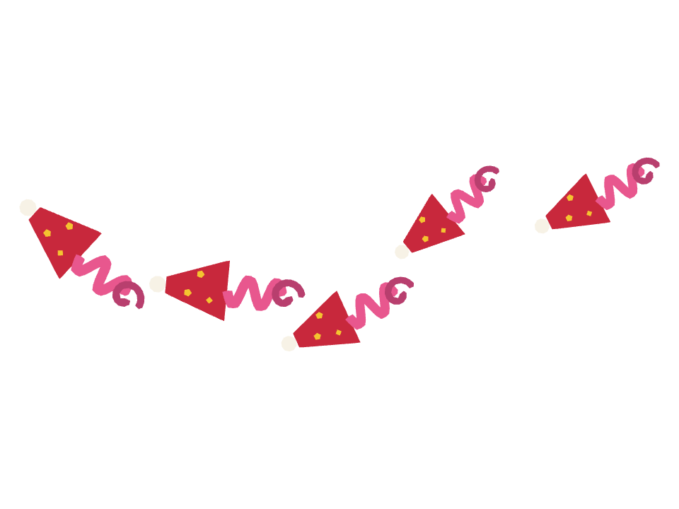 Noisemaker drawn along one curved stroke