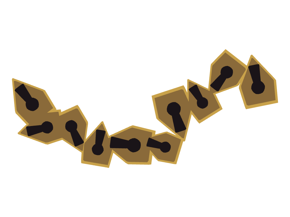 Ornate Keyhole drawn along a curved stroke