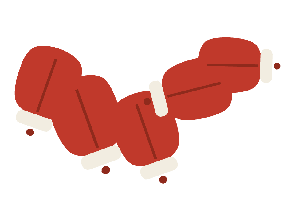 Oven Mitt drawn along a curved stroke