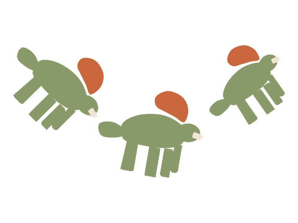 Parasaurolophus drawn along a curved stroke