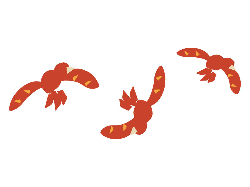 Phoenix drawn along one curved stroke