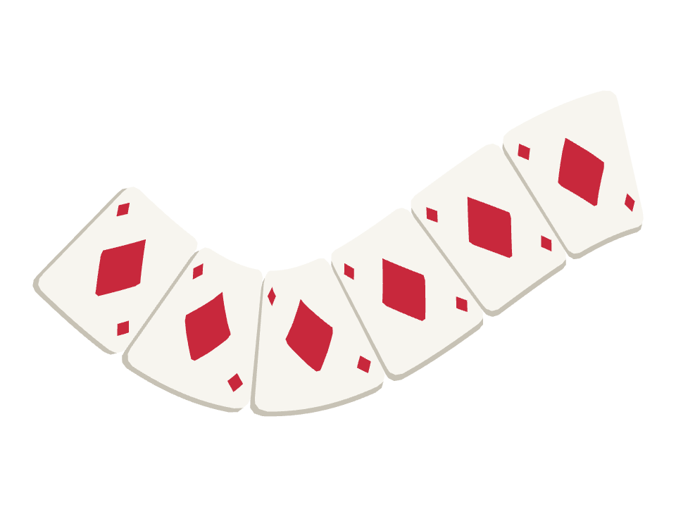 Playing Card drawn along one curved stroke