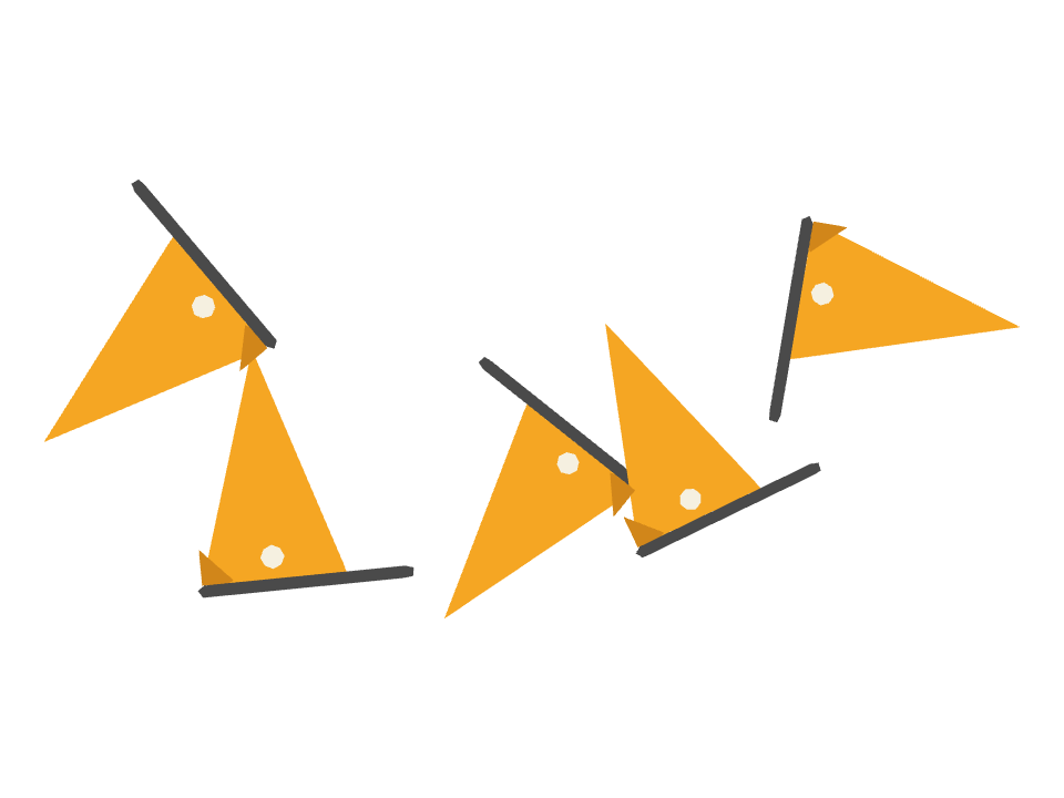Sale Flag drawn along one curved stroke