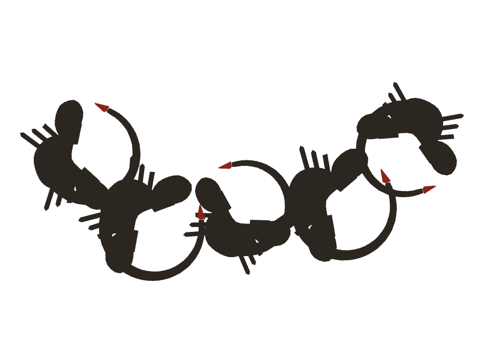 Scorpio Scorpion drawn along a curved stroke