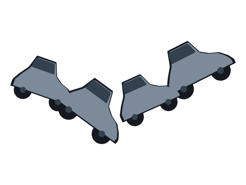 Sedan drawn along a curved stroke