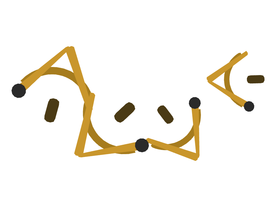 Sextant drawn along one curved stroke